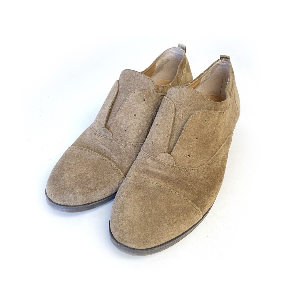 Franco Sarto Pieta Loafer Oxford Flat Suede Laceless Ankle Boots Women Size 8